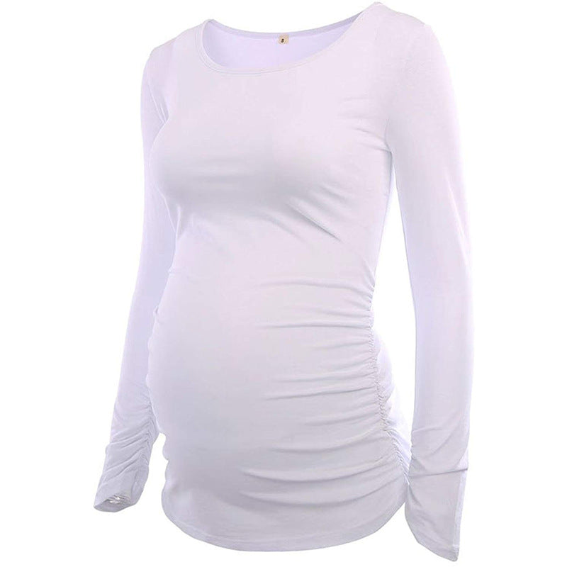 New Round Neck T-Shirt Casual Maternity Wear - Babyvera