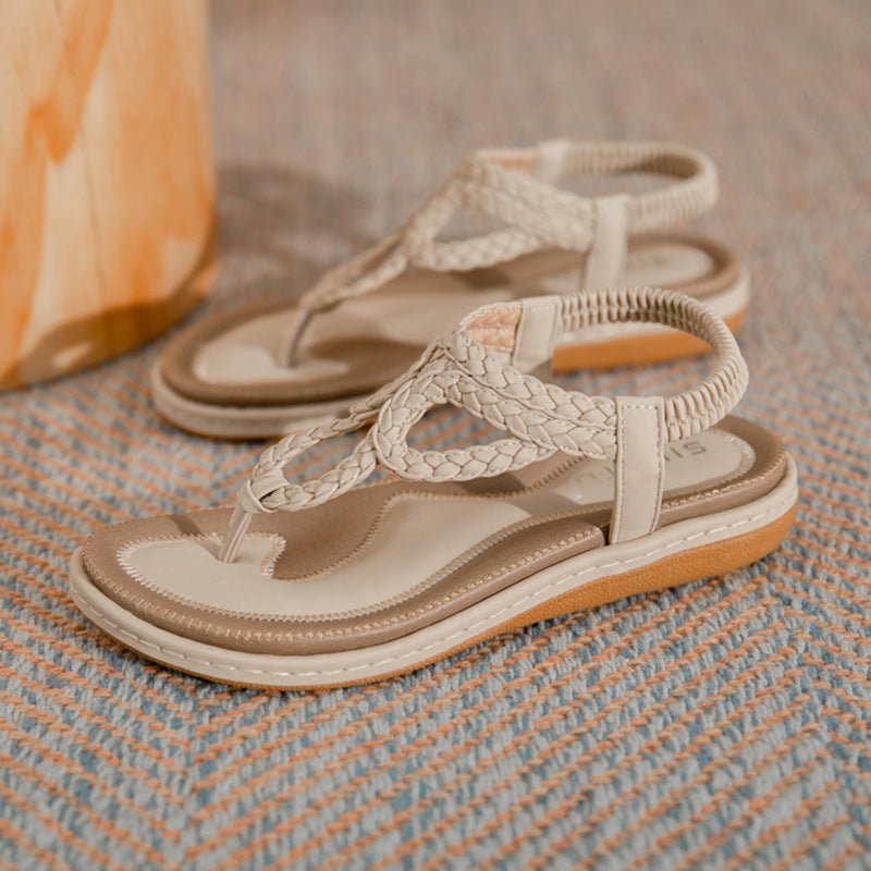 5 Summer New European And American Woven Casual Flat - Babyvera