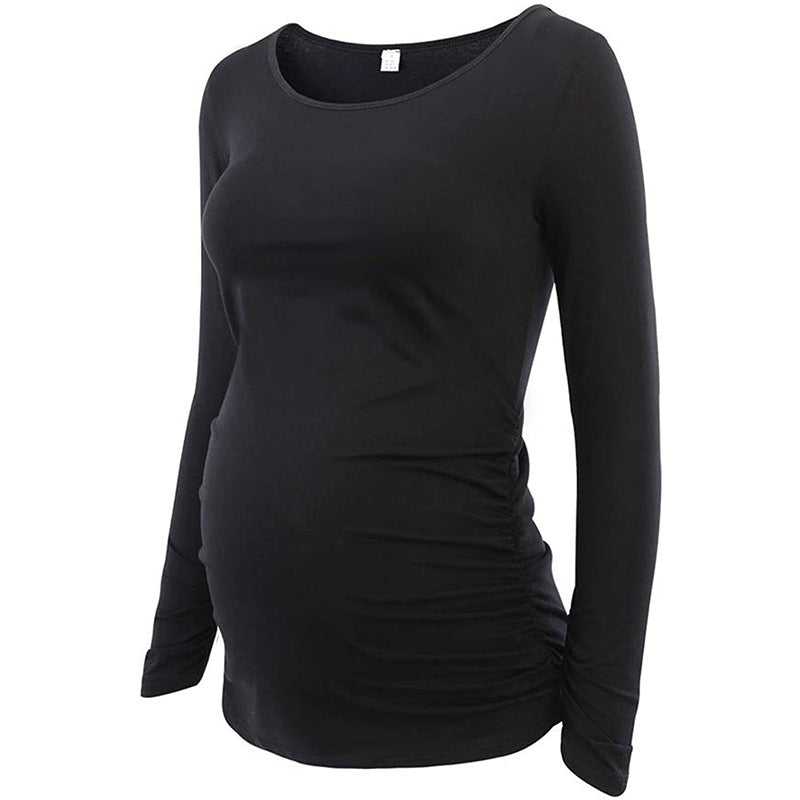 New Round Neck T-Shirt Casual Maternity Wear - Babyvera