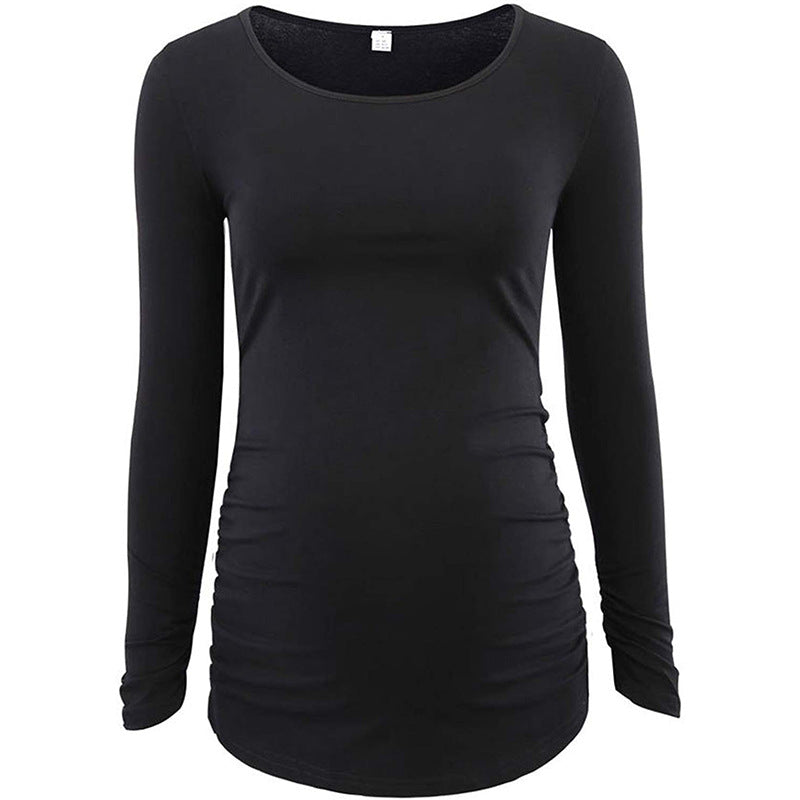 New Round Neck T-Shirt Casual Maternity Wear - Babyvera
