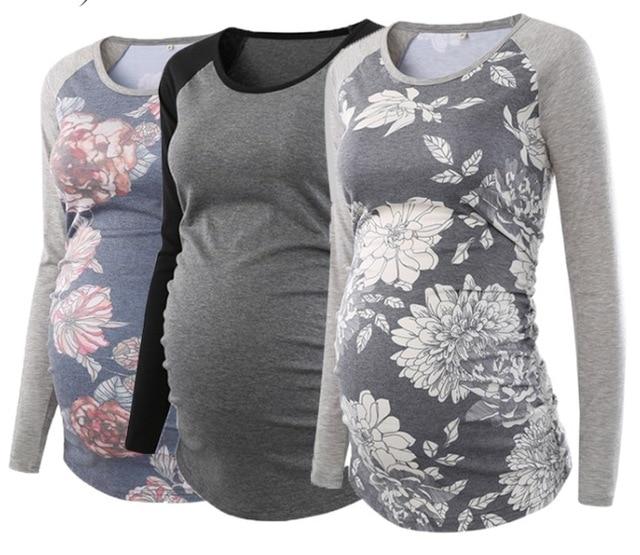 New Round Neck T-Shirt Casual Maternity Wear - Babyvera