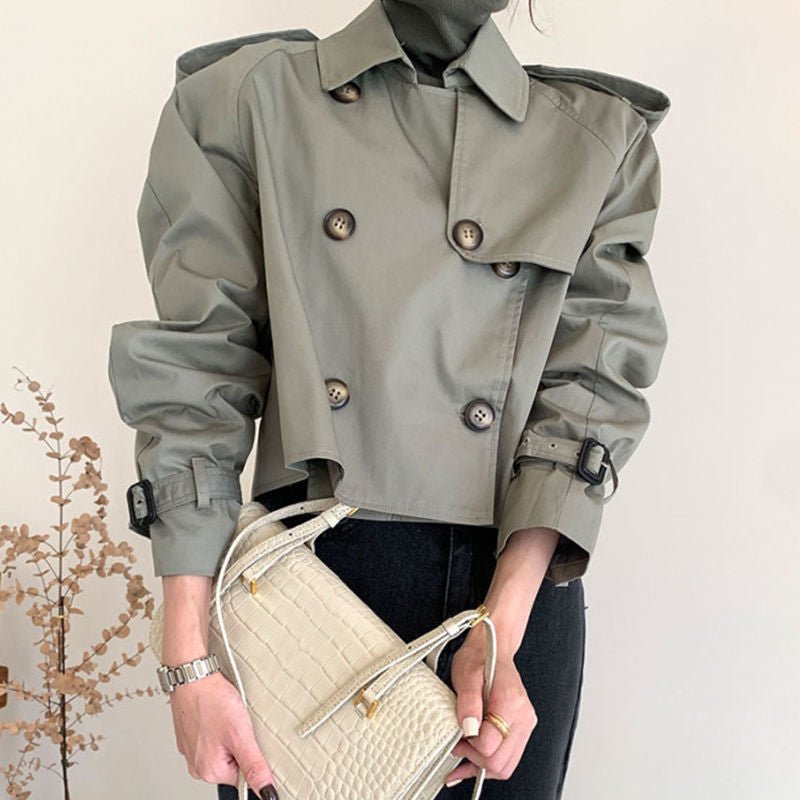 All-matching Short Trench Coat Women - Babyvera