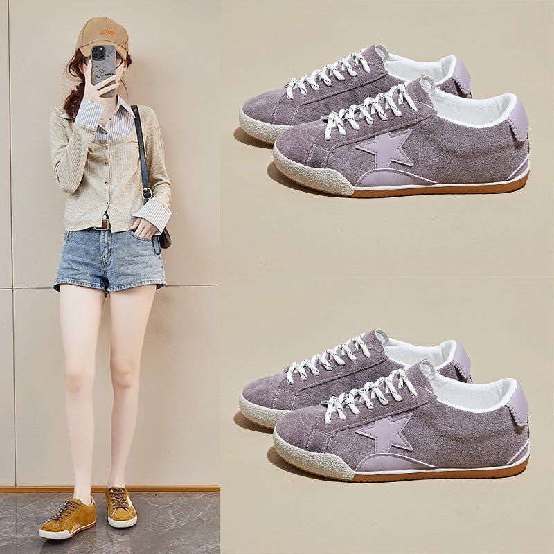 Autumn Retro White Sneakers For Women - Babyvera