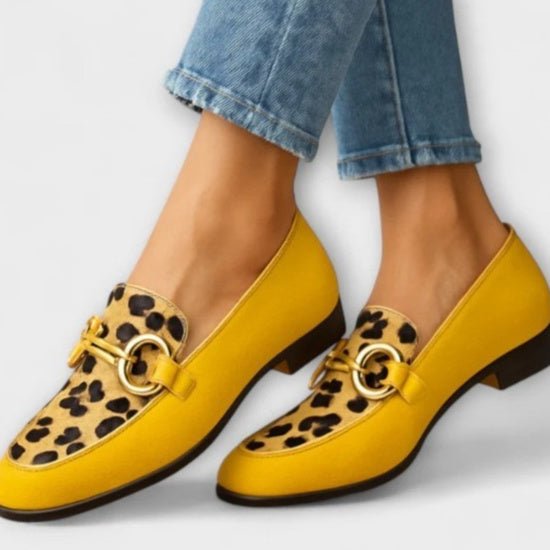 Autumn Strap Low - cut Chunky Heel Small Leather Shoes - Babyvera