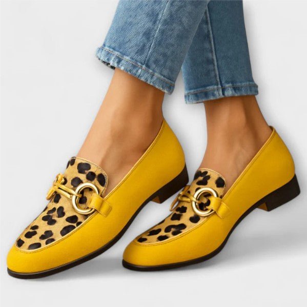 Autumn Strap Low - cut Chunky Heel Small Leather Shoes - Babyvera