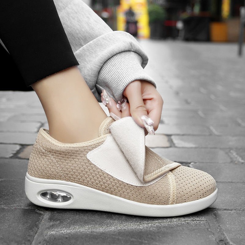 Breathable Mesh Anti - slip Wear - resistant Velcro Sneakers For Middle - aged And Elderly Sports Leisure - Babyvera