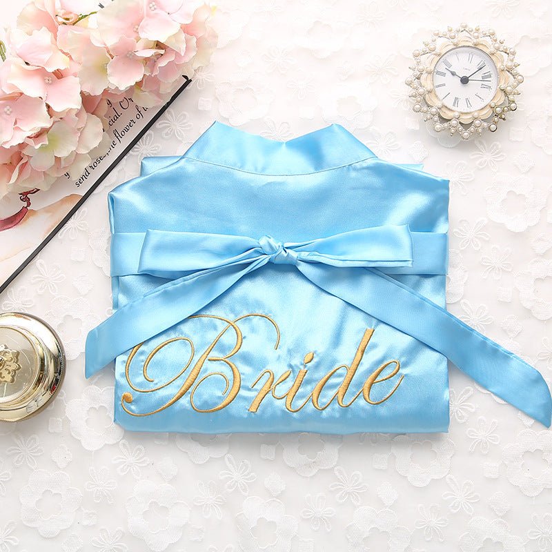 Bridal pajamas simulation silk nightgown - Babyvera