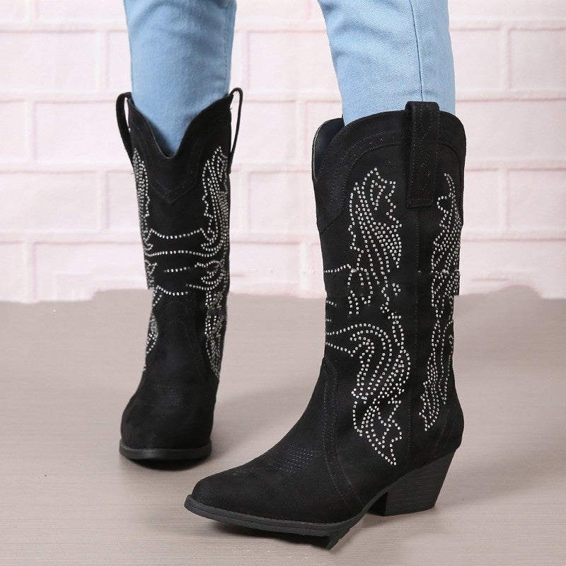 Calf - high Leather Boots For Tall, Plus - size Women - Babyvera