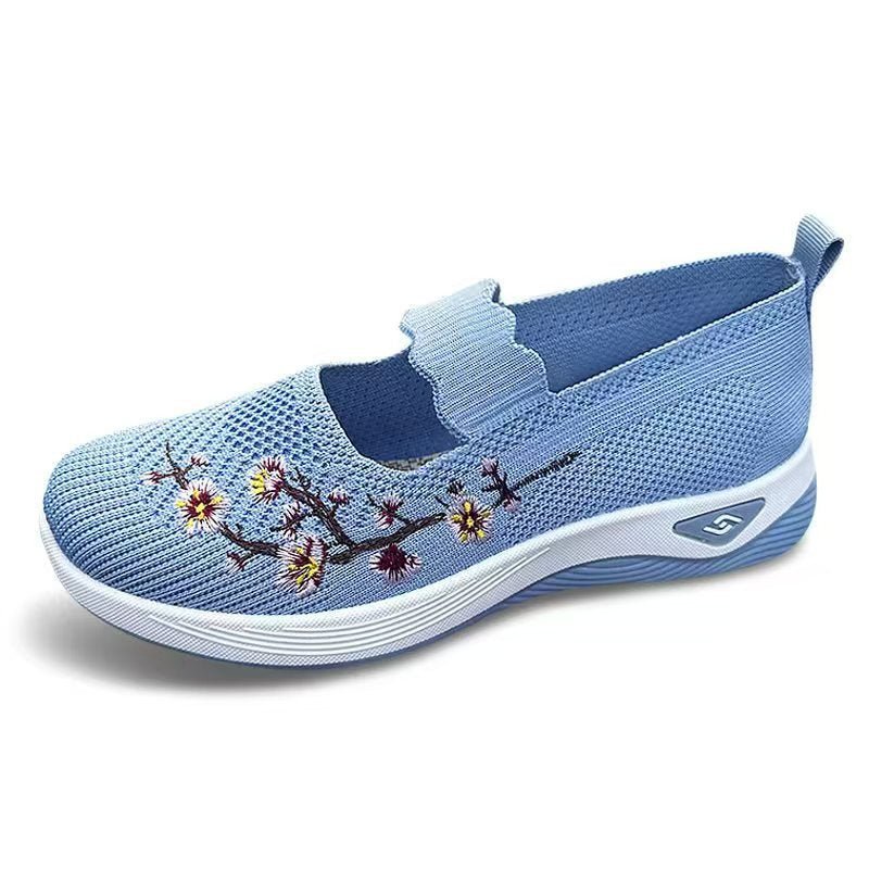 Casual Slip - on Shoes With Shallow Openings And Embroidery - Babyvera