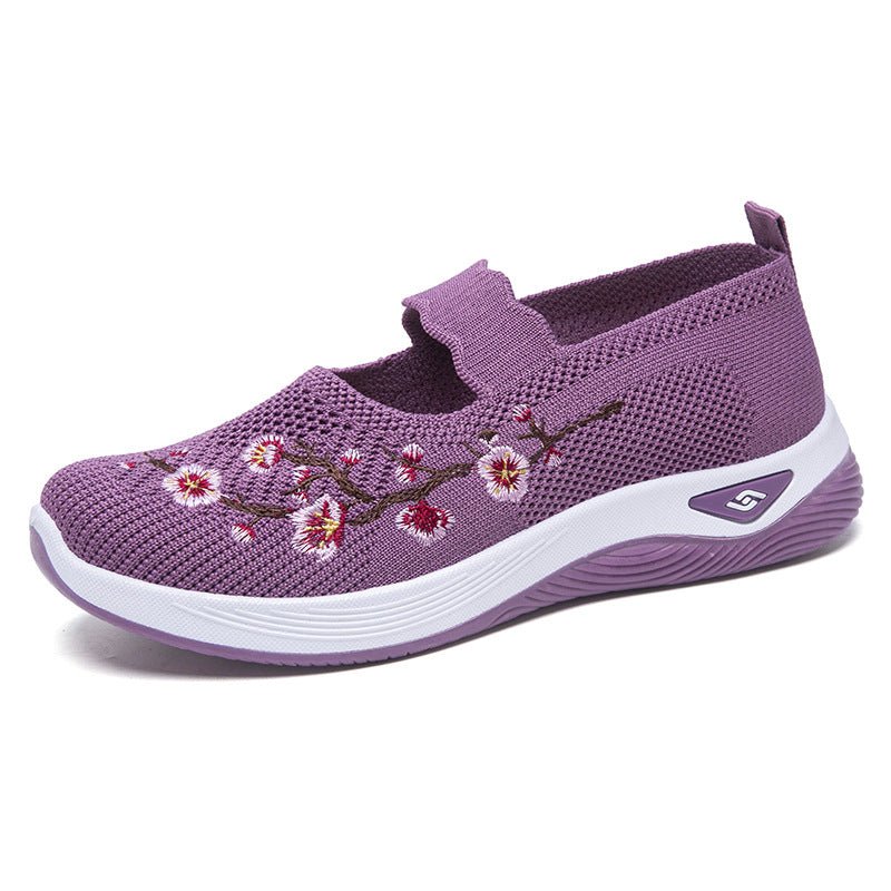 Casual Slip - on Shoes With Shallow Openings And Embroidery - Babyvera
