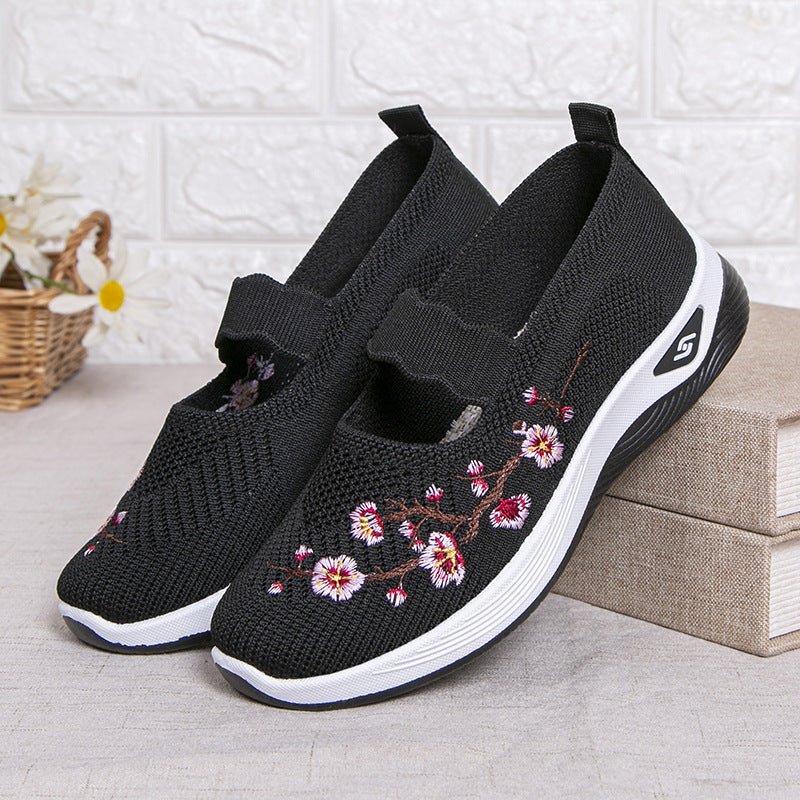 Casual Slip - on Shoes With Shallow Openings And Embroidery - Babyvera