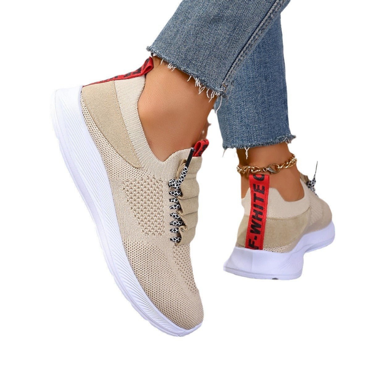 Casual Sneaker Non - slip Wear - resistant Flat Heel Round Toe Running Shoes - Babyvera