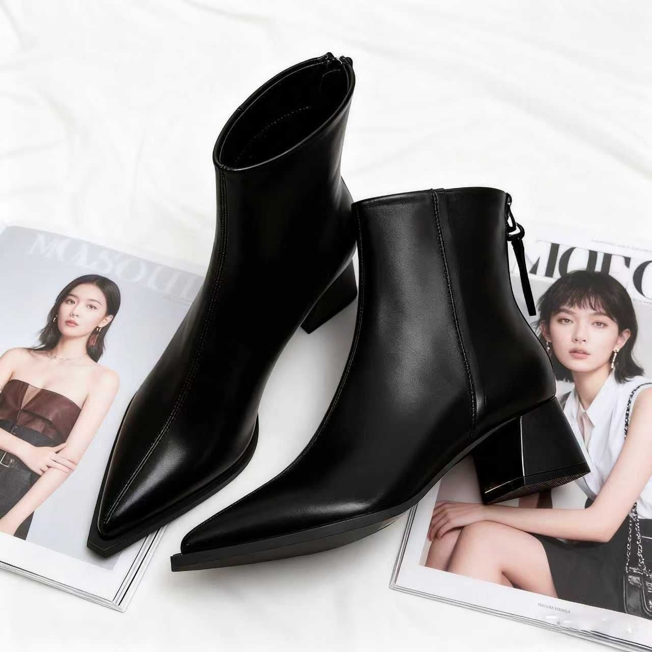 Chanel - Inspired Pointed - Toe Boots For FallWinter - Babyvera