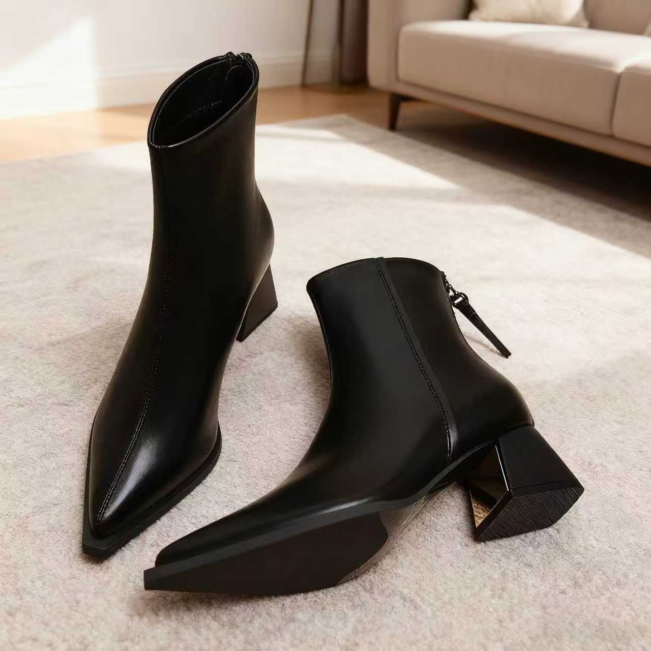Chanel - Inspired Pointed - Toe Boots For FallWinter - Babyvera