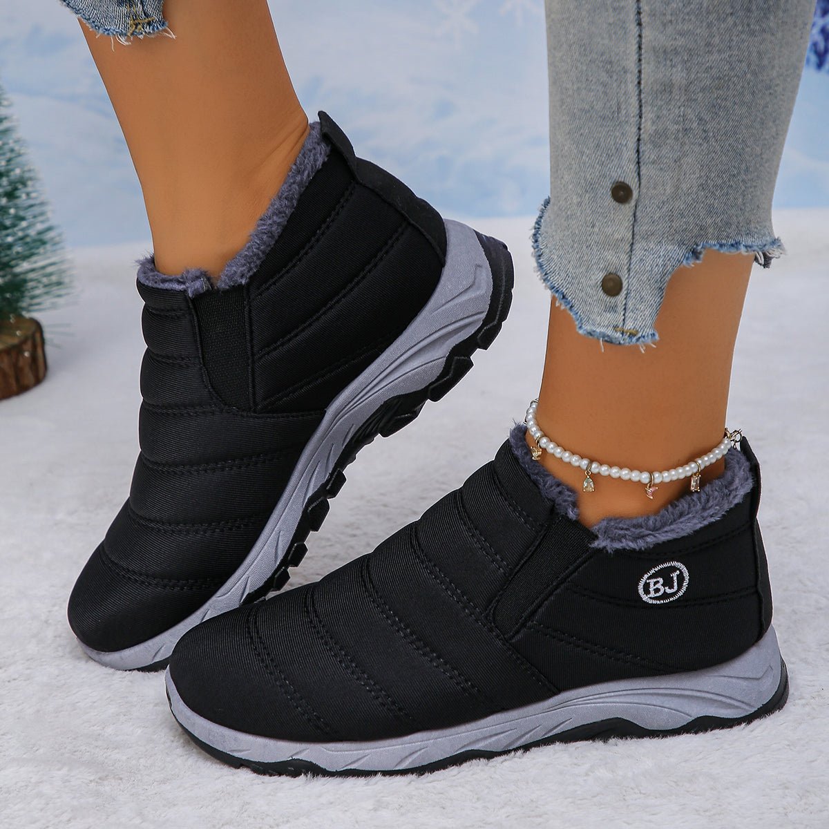 CIORWomensSnowBootsupperismadeofwaterproofPUorwarmsuedetheinsideisfullylinedwithhighqualityfauxfurwhichiswarmandcomfortablethesolidmoldedrubbersoleisdurableandhasantislipdesignwithdeeptreadwhichissuit - Babyvera