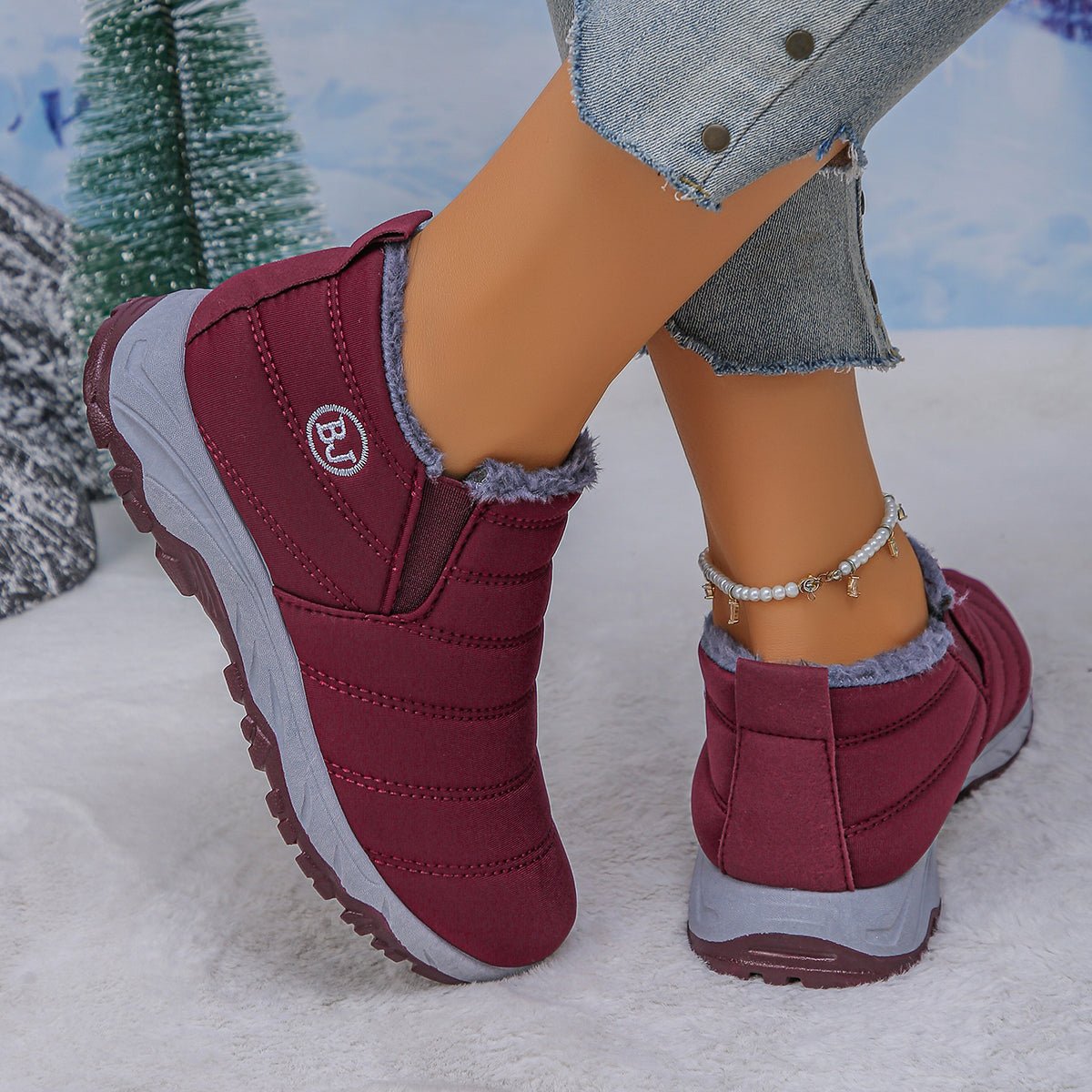 CIORWomensSnowBootsupperismadeofwaterproofPUorwarmsuedetheinsideisfullylinedwithhighqualityfauxfurwhichiswarmandcomfortablethesolidmoldedrubbersoleisdurableandhasantislipdesignwithdeeptreadwhichissuit - Babyvera