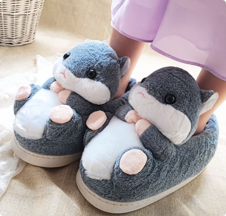 Cotton Slippers With Warm Plush Heel Padding - Babyvera