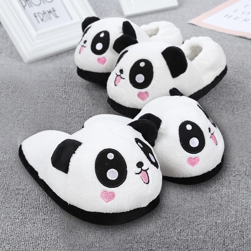 Cute And Adorable Panda Heart - Shaped Cartoon Plush Closed - Toe Slippers - Babyvera