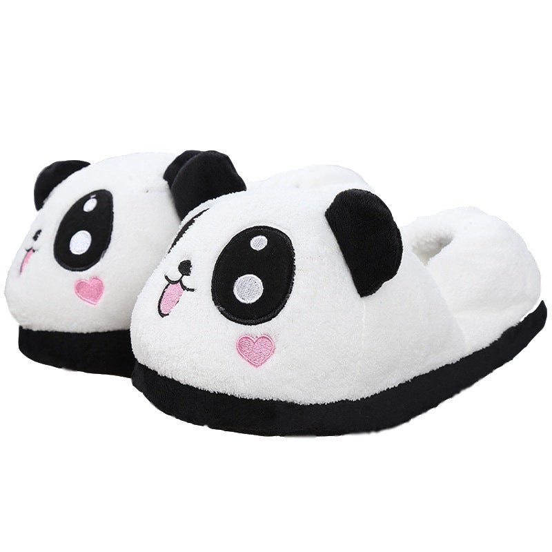 Cute And Adorable Panda Heart - Shaped Cartoon Plush Closed - Toe Slippers - Babyvera