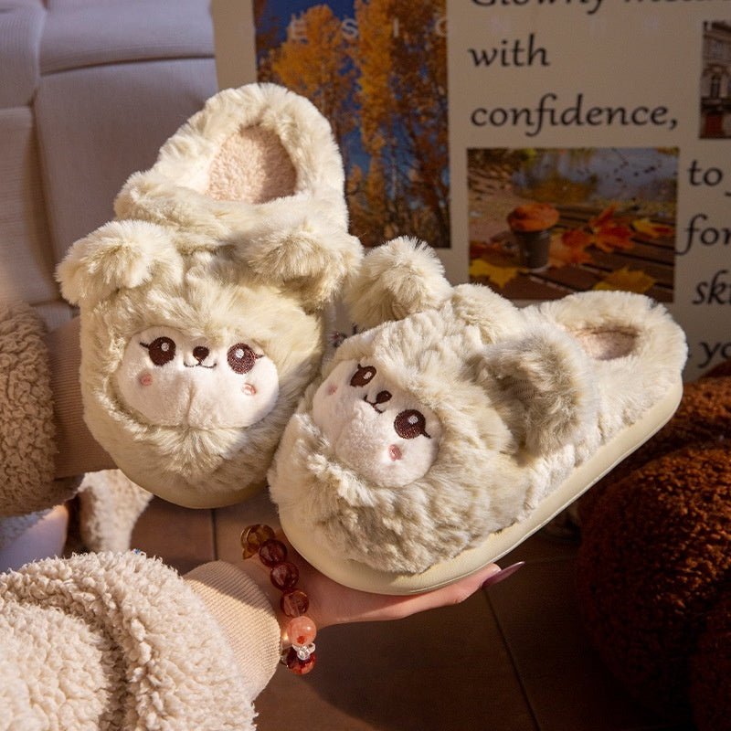 Cute, Non - slip, Warm, And Thick - soled Plush Slippers - Babyvera