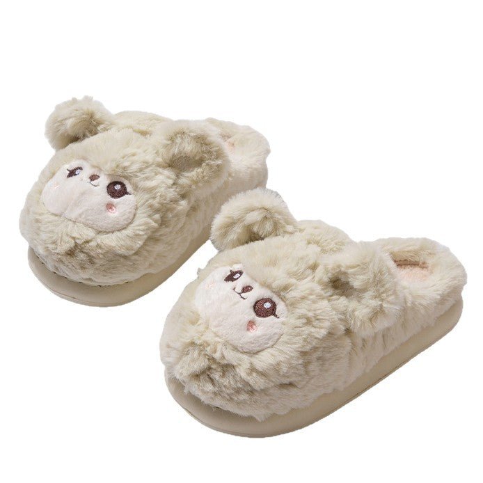 Cute, Non - slip, Warm, And Thick - soled Plush Slippers - Babyvera