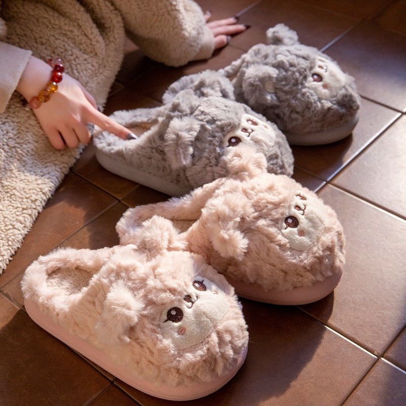 Cute, Non - slip, Warm, And Thick - soled Plush Slippers - Babyvera
