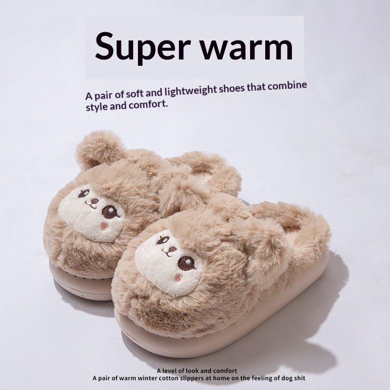 Cute, Non - slip, Warm, And Thick - soled Plush Slippers - Babyvera