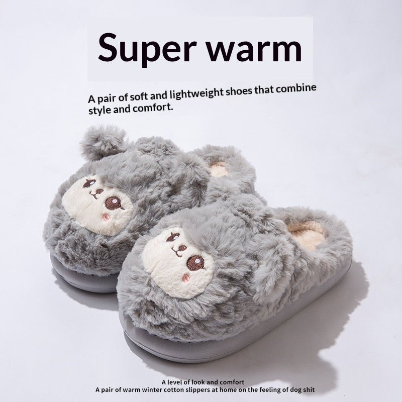Cute, Non - slip, Warm, And Thick - soled Plush Slippers - Babyvera