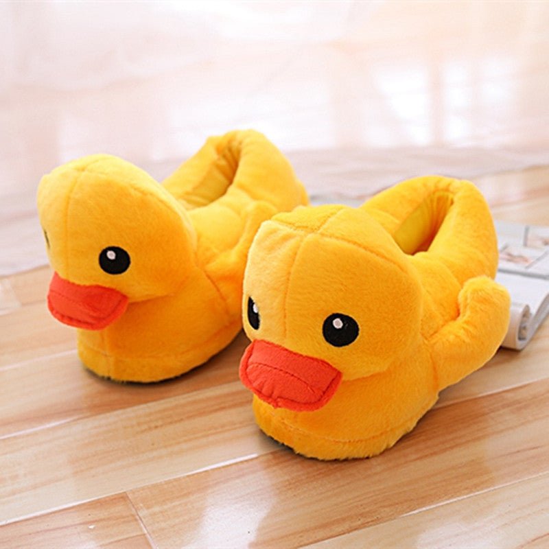 Cute Rubber Duck Plush Home Slippers And Shoes - Babyvera
