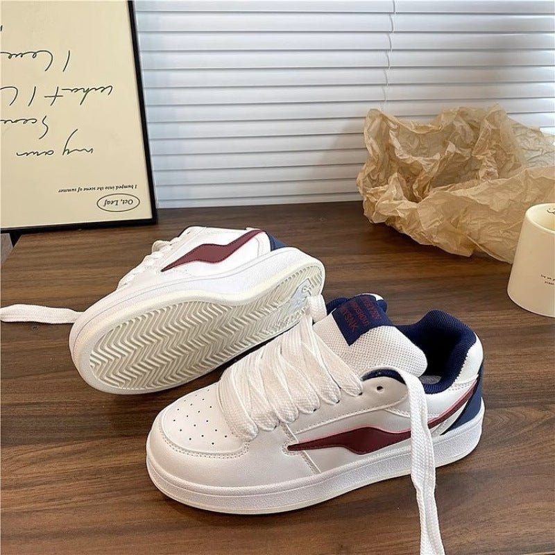 Dopamine Color Matching Classic Preppy Style Raise The Bottom Four Seasons Women's Board Shoes - Babyvera