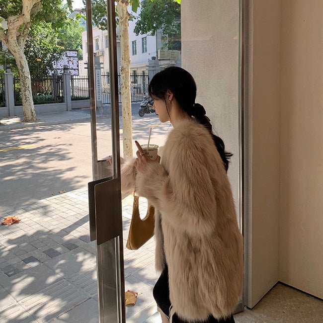 Fashion Fur Young Women Slimming Coat - Babyvera
