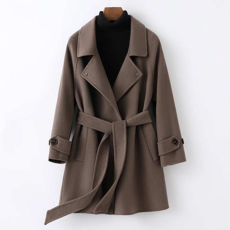 Fashion Personality Reversible Cashmere Coat Women - Babyvera