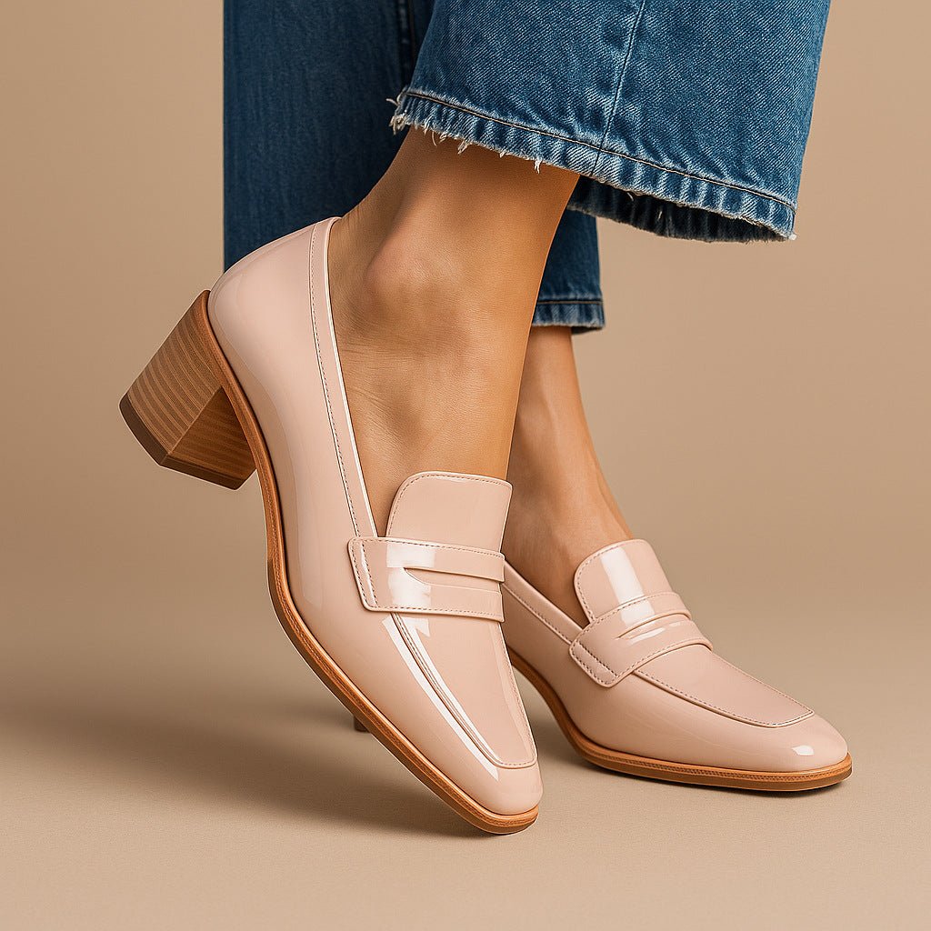 Fashion Square Toe Slip - on Paint Oversized Shoes Women - Babyvera