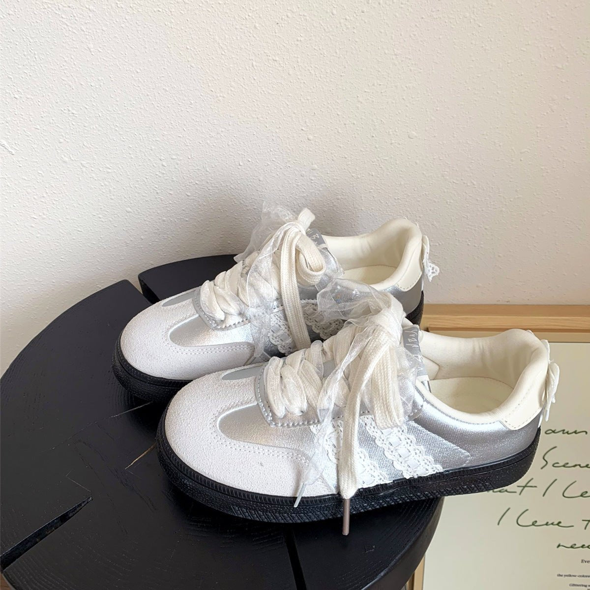 Fashionable Lace Bow - decorated Flat Casual Shoes - Babyvera