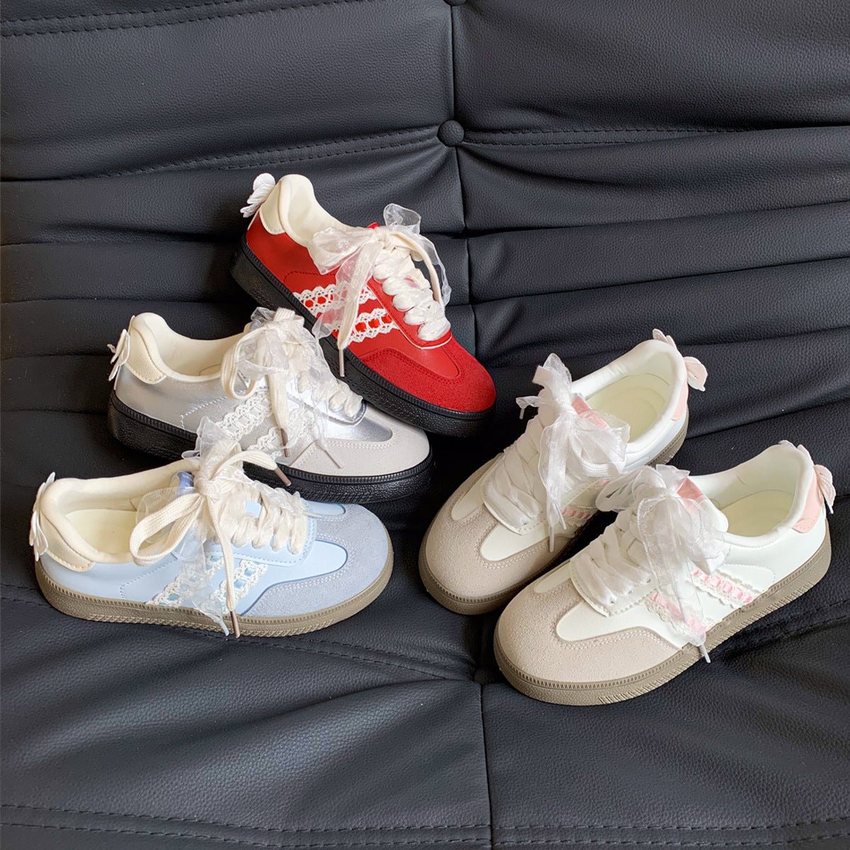 Fashionable Lace Bow - decorated Flat Casual Shoes - Babyvera