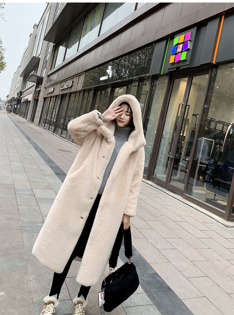 Faux fur mink women plush coat - Babyvera