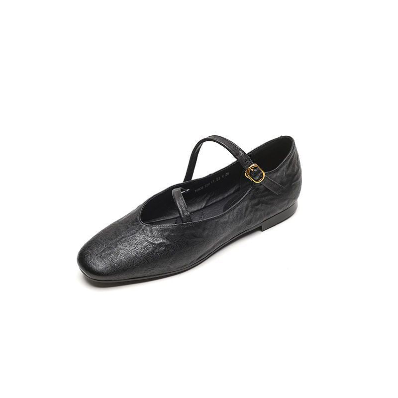 Flat Versatile Non - slip Vintage Mary Jane For Women's Single - layer Shoes - Babyvera