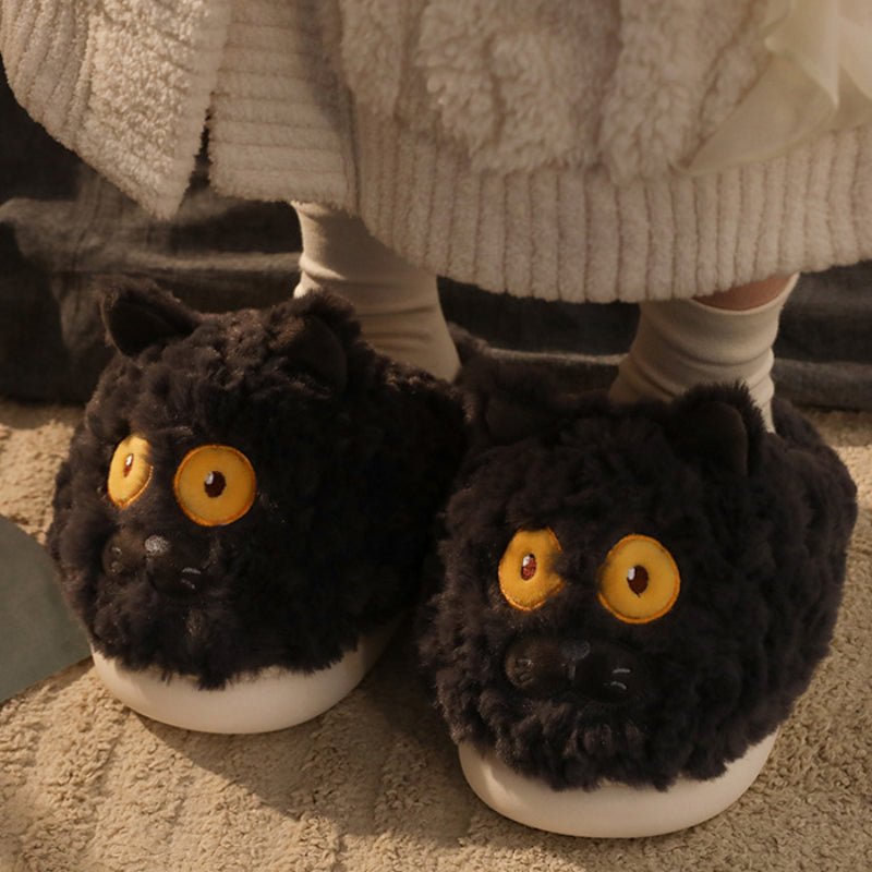 Fuzzy Slippers Warm Indoor Postpartum Cotton Shoes For Women Cute Winter Dinosaur Design - Babyvera