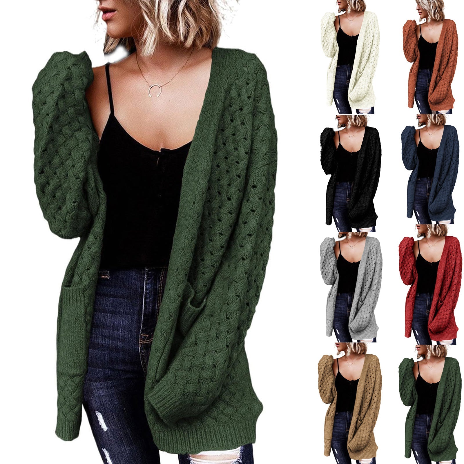 Knitted Cardigan Sweater Coat For Women - Babyvera