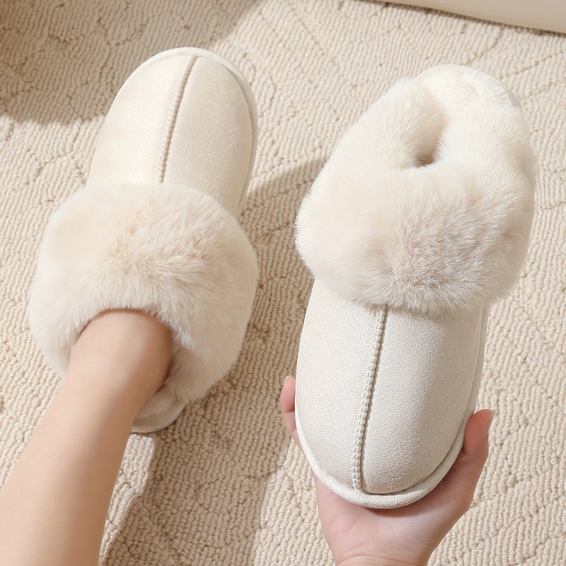 Large - sized Cotton Slippers For Women Autumn And Winter Couple's Style - Babyvera