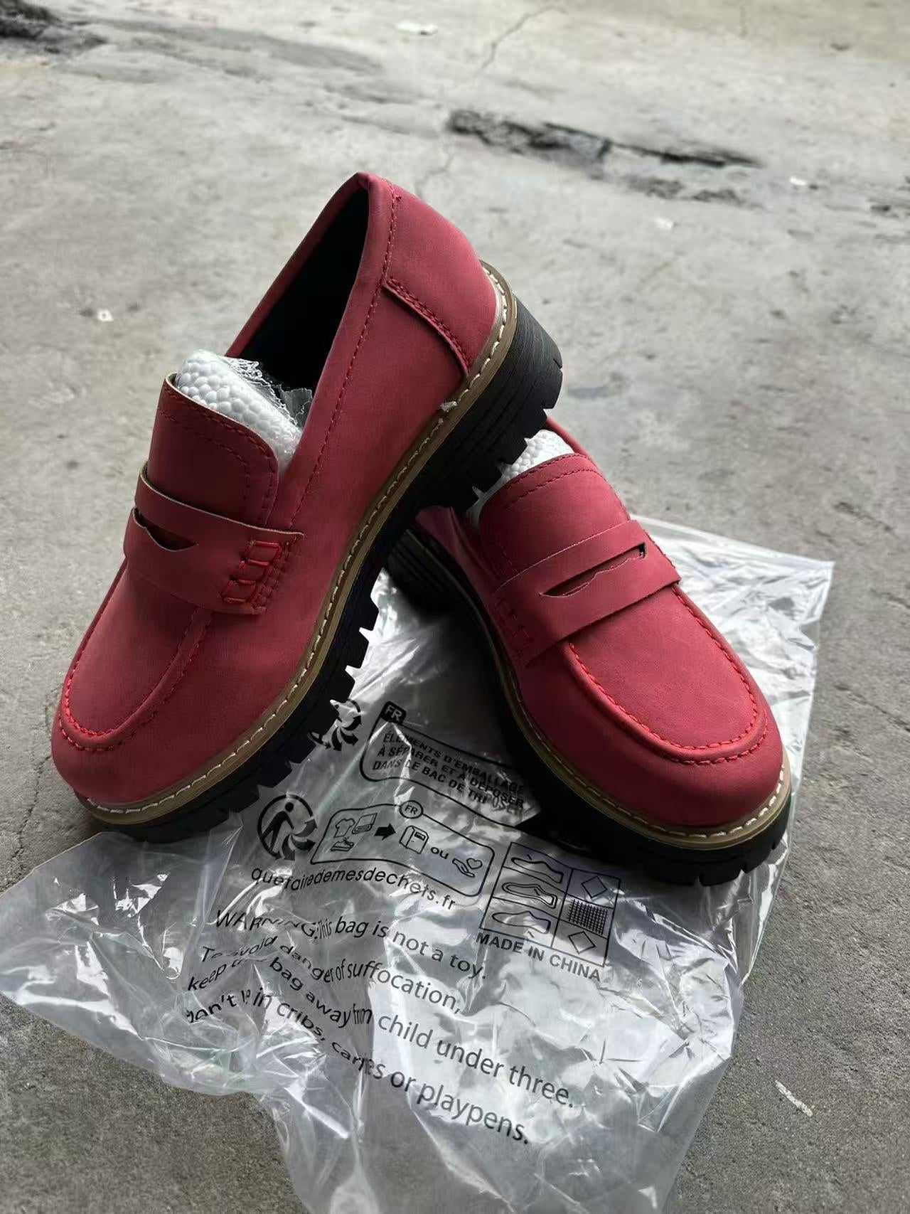 Leather Plus Size Casual Women's Shoes - Babyvera