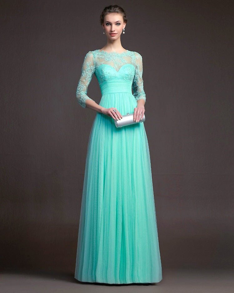 Long sleeve lace see-through dress - Babyvera
