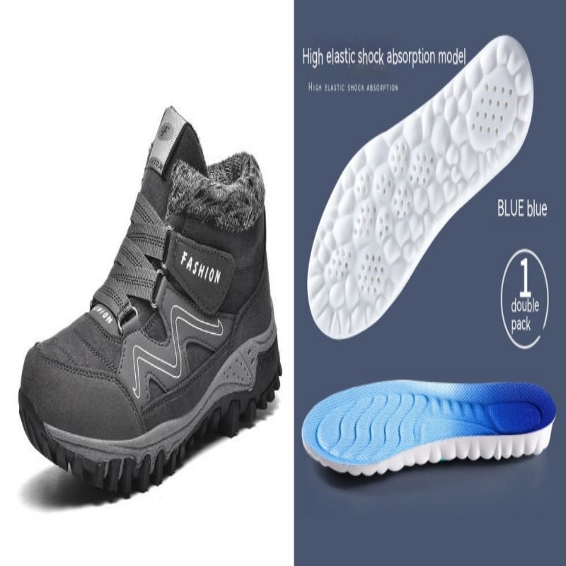 Men's And Women's Outdoor Cotton - padded Mid - top Sports Cotton Shoes - Babyvera