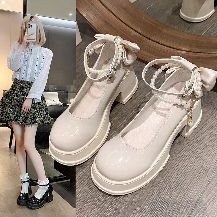 New - style French - style Elegant Leather Shoes - Babyvera