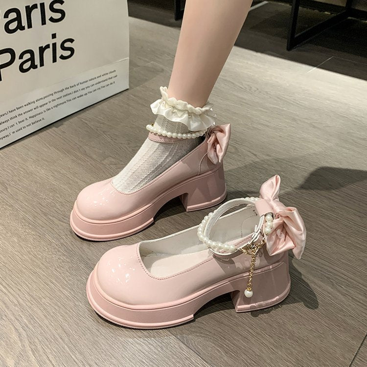 New - style French - style Elegant Leather Shoes - Babyvera