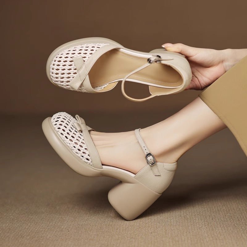 New Versatile Chunky - sole Slingback Heels - Babyvera