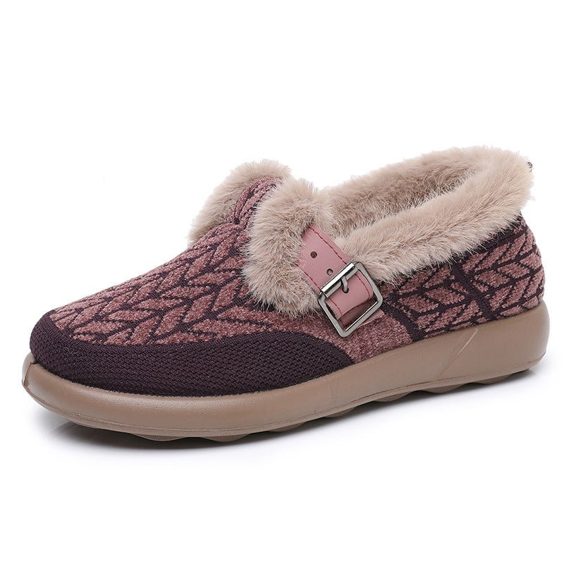 New Womens Fleece - lined Extra - thick Insulated Cotton Shoes - Babyvera