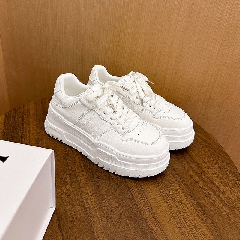 Platform Height Increasing Casual Lace Up Sports Board Shoes - Babyvera