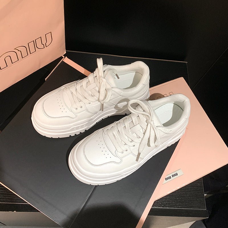 Platform Height Increasing Casual Lace Up Sports Board Shoes - Babyvera