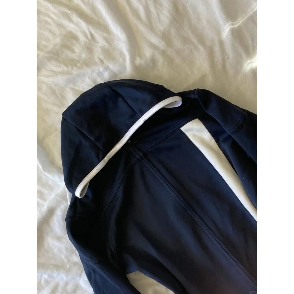 Retro Casual Exercise Hooded Coat Women - Babyvera
